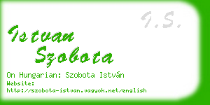 istvan szobota business card
